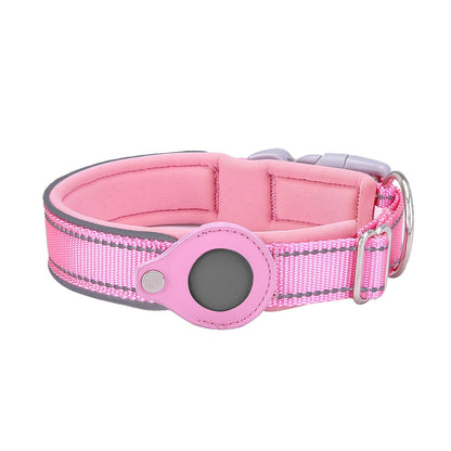 Pink dog tracker collar