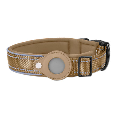 Khaki dog tracker collar