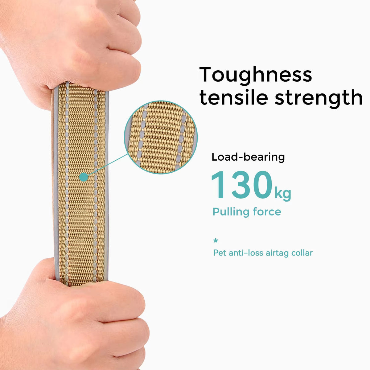 Heavy-duty nylon webbing tested to 130 kg
