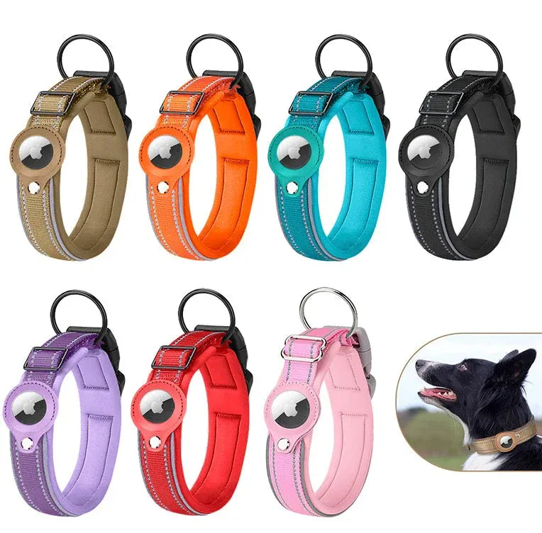 Dog tracker collar in seven colours