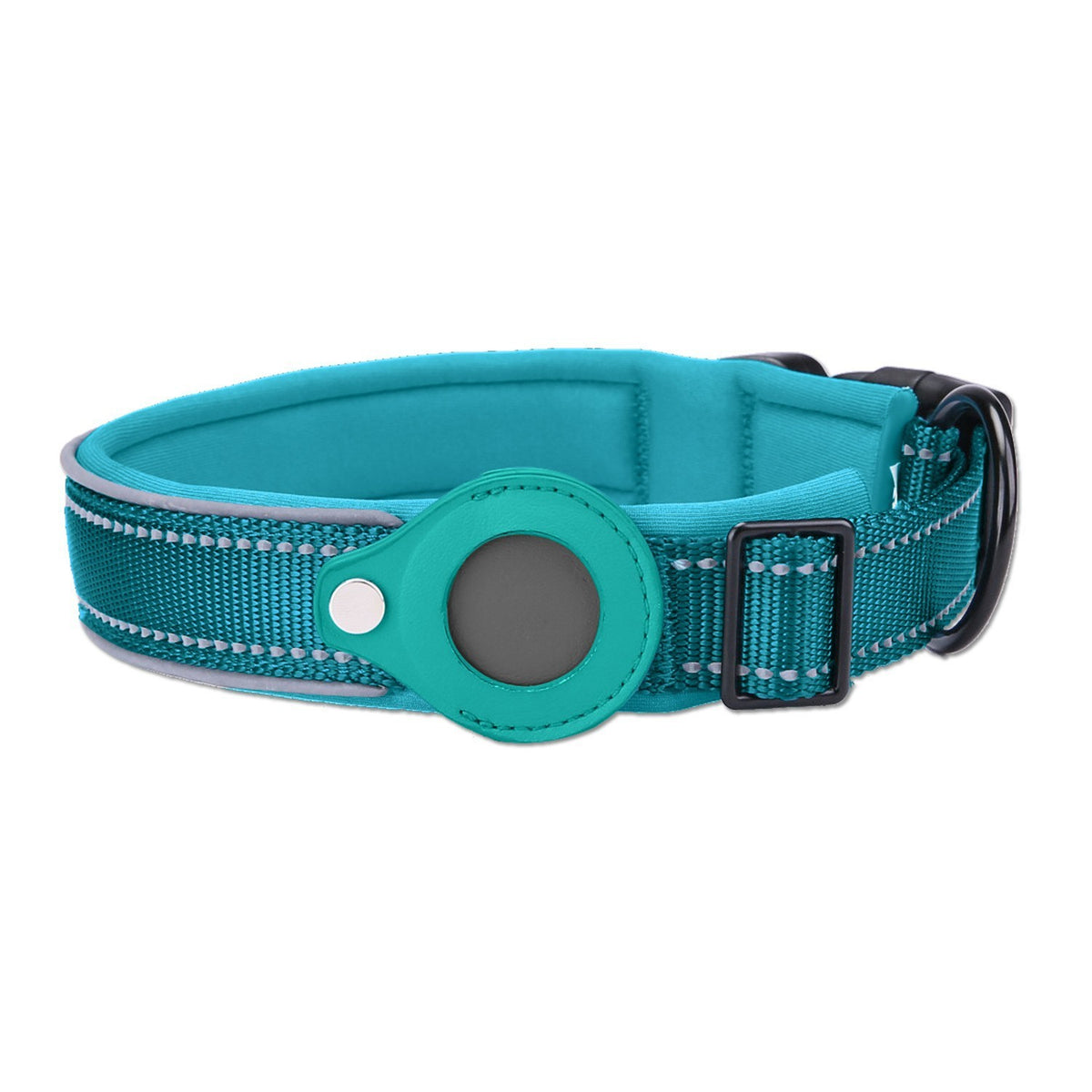 Teal dog tracker collar